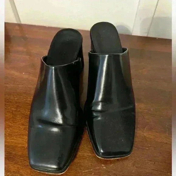 Y2K square toed chunky mules size 7 - Picture 2 of 7